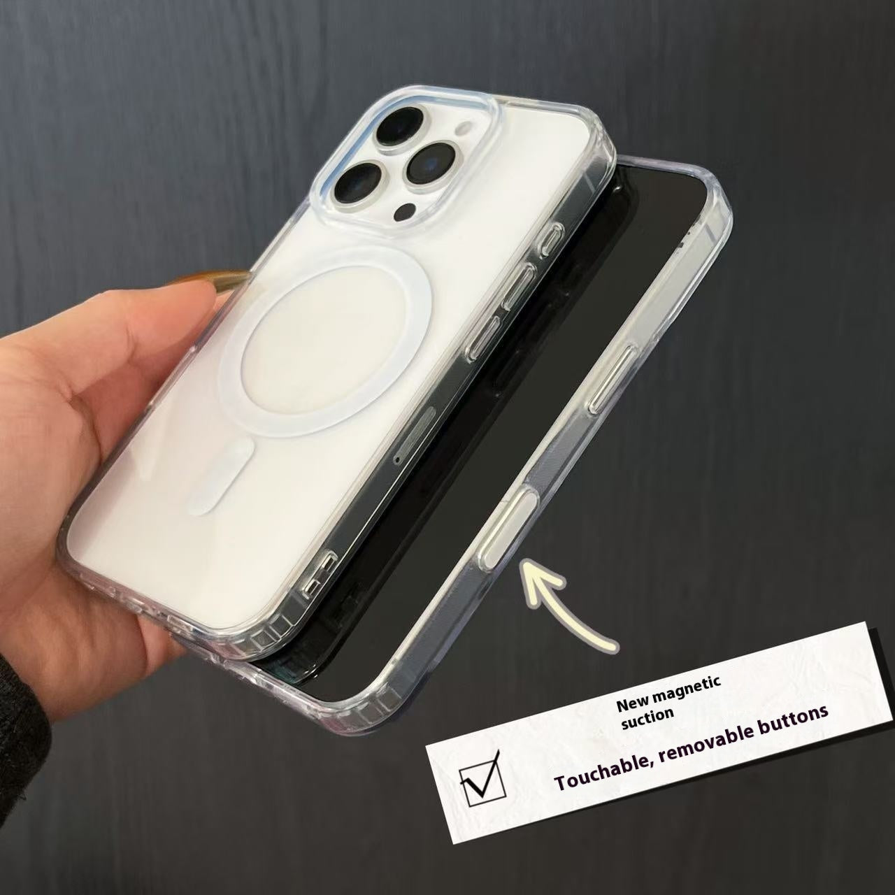 Magnetic Silicone Phone Case with new side buttons